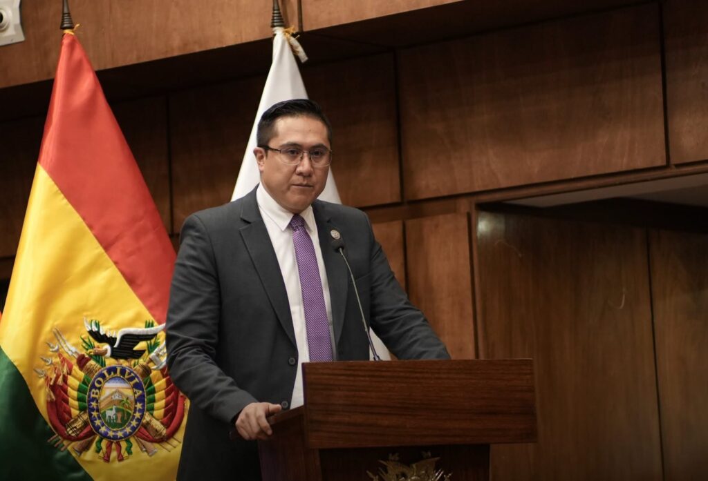 El ministro de Economía y Finanzas Públicas, Christian Morales. / Foto: MEFP