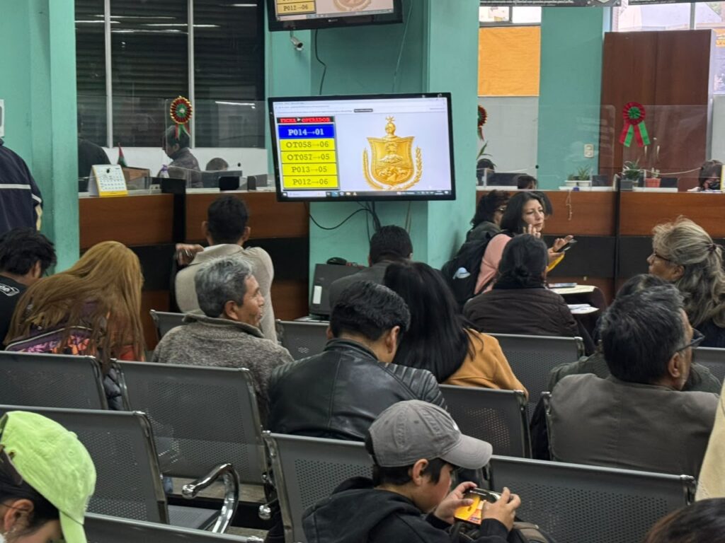 La oficina tributaria de La Paz. / Foto: GAMLP