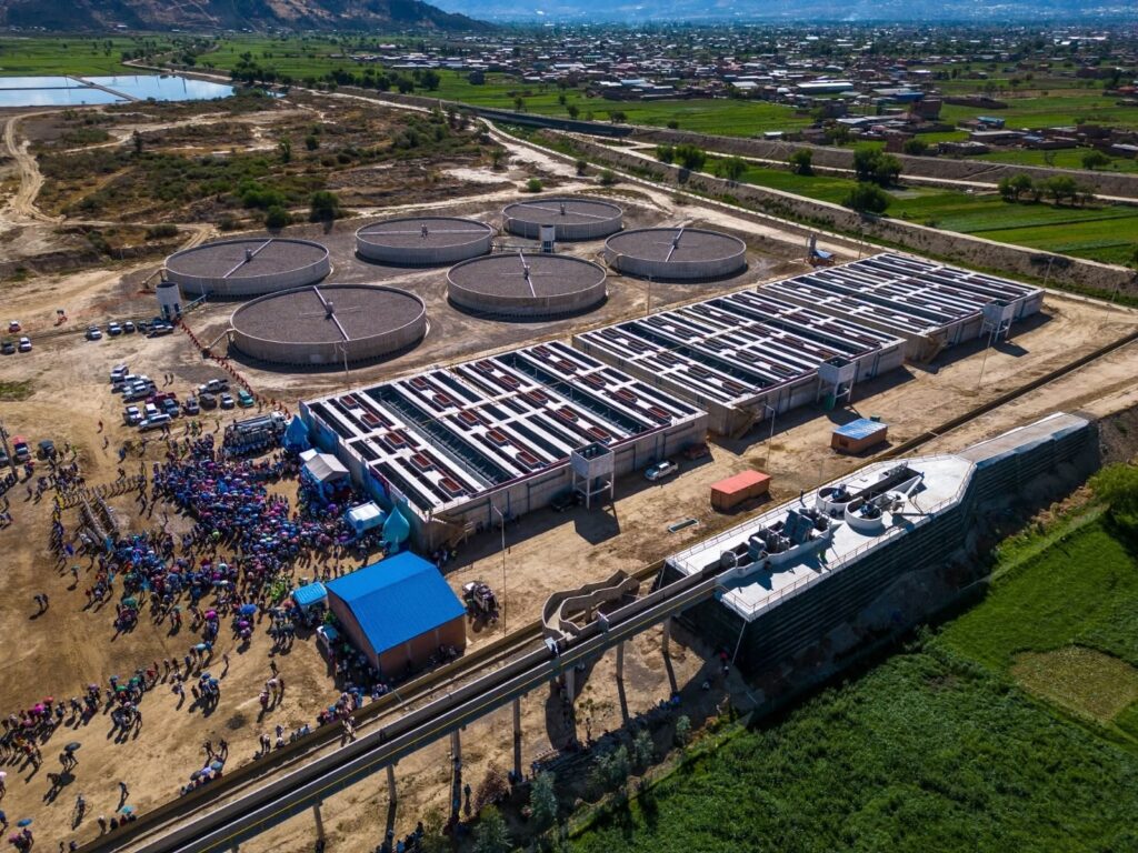 Planta de tratamiento de aguas de Tarija. / Foto: La Voz de Tarija