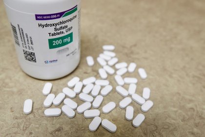 El medicamento hidroxicloroquina se muestra en la Farmacia Rock Canyon en Provo, 