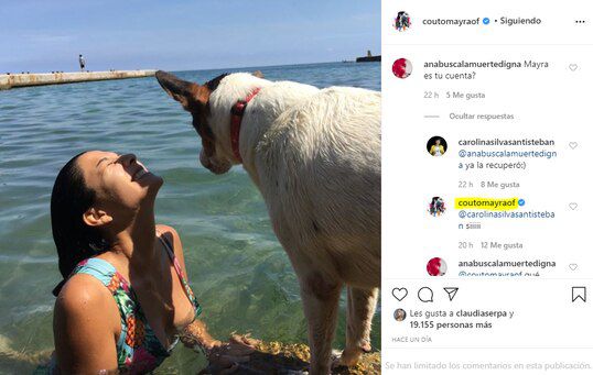 Mayra Couto reactiva su cuenta de Instagram con foto en ropa de baño. Foto: captura Instagram