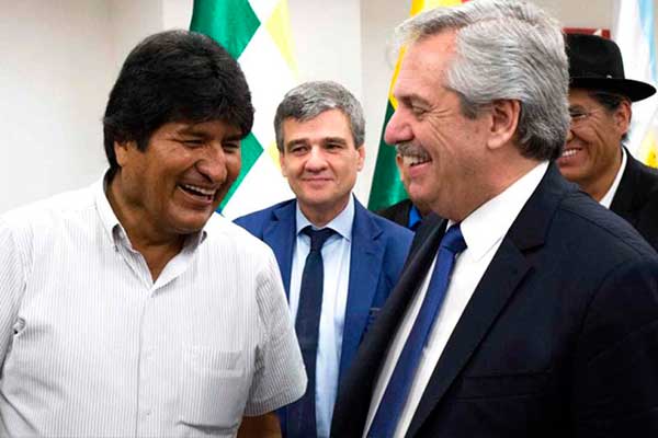 Evo Morales y Alberto Fernández Foto: La Voz