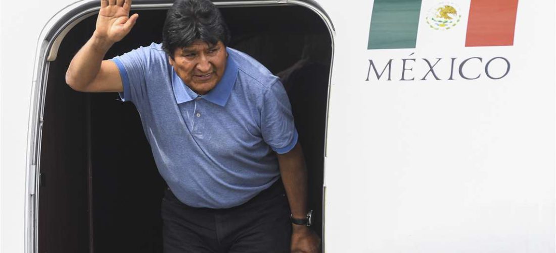 Morales llegó a México el 12 de noviembre de 2019.