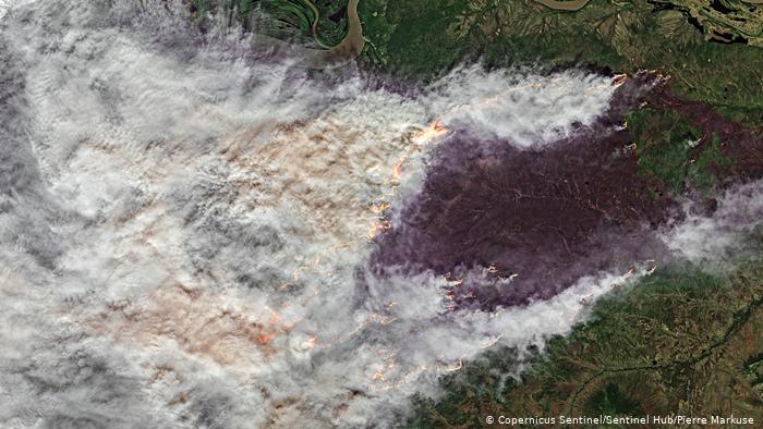Imágenes satelitales muestran la magnitud del desastre. 