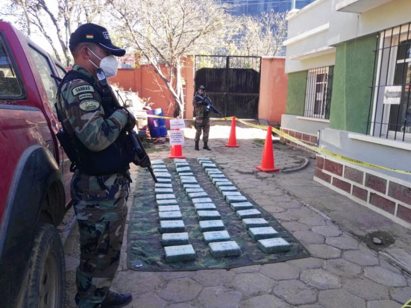 Felcn Chuquisaca decomisó siete toneladas de droga en seis meses