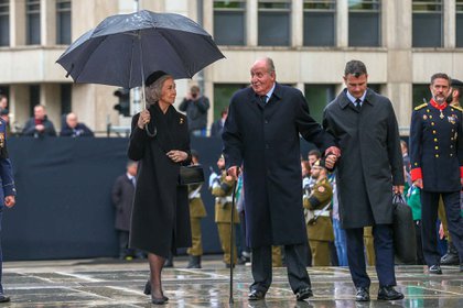La reina Sofía y el rey emérito Juan Carlos en mayo de 2019 en Luxemburgo. Su esposa continuará viviendo, de momento, en el Palacio de la Zarzuela (Shutterstock)