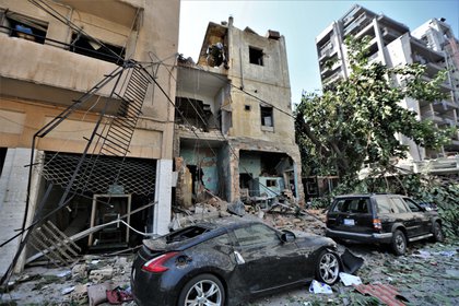 El centro de Beirut quedó con enormes daños materiales 