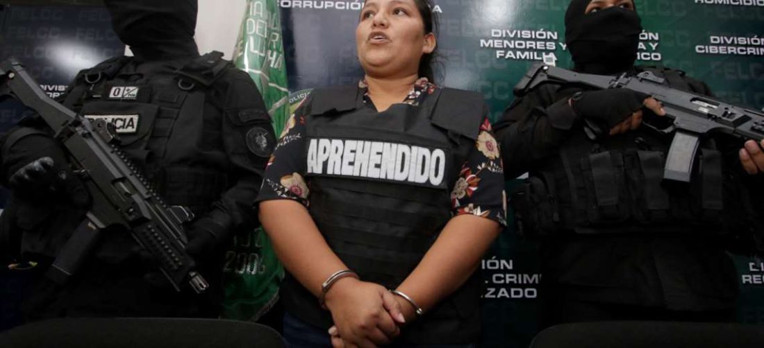 Choque cuando fue presentada por la Policía. Foto Hernán Virgo 