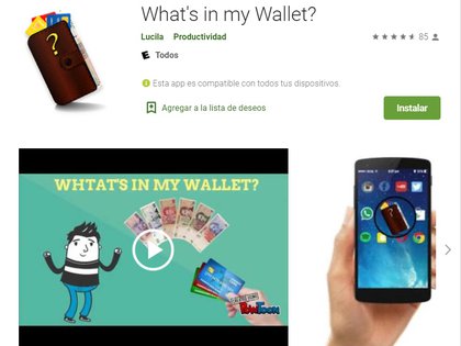 What's in my Wallet? permite reconocer billetes argentinos e identificar tarjetas de diferentes entidades.