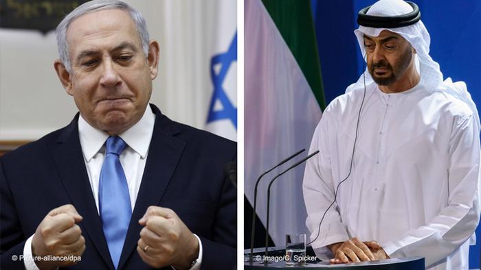 Kombobild | Benjamin Netanjahu, Premierminister von Israel und Mohamed bin Zayed, Kronprinz von Abu Dhabi