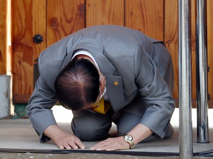 En marzo, el líder de un grupo religioso coreano pidió perdón por la propagación del coronavirus en los actos de su iglesia (Reuters)