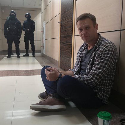 El líder opositor ruso Alexei Navalny, detenido