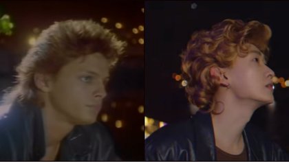 El cantante Cho-Si Won aparece con chaqueta de cuero y peluca para parecerse a Luis Miguel en su videoclip (Foto: captura de pantalla)