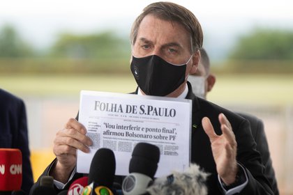 El presidente Jair Bolsonaro es acusado de reiterados ataques contra la prensa de su país (EFE/ Joédson Alves) 
