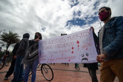 26/08/2020 Manifestación contra las recientes masacres cometidas en Colombia. POLITICA SUDAMÉRICA COLOMBIA LATINOAMÉRICA INTERNACIONAL SEBASTIAN BARROS SALAMANCA / ZUMA PRESS / CONTACTO 
