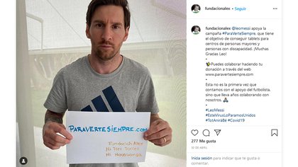 Messi colaboró con la Fundación Alex - @fundacionalex