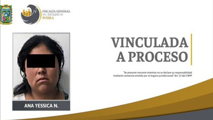 Ana Yessica se enamoró de un secuestrador originario de Veracruz y le ayudaba a secuestrar sin remordimiento alguno Foto: Fiscalía de Puebla