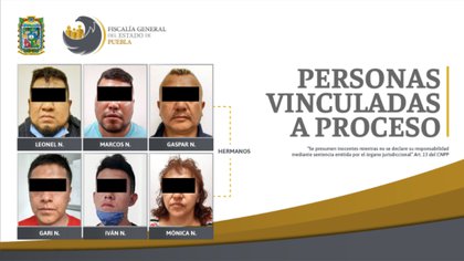 Los seis detenidos secuestraban en el Estado de México, la Ciudad de México y Morelos Foto: Fiscalía de Puebla