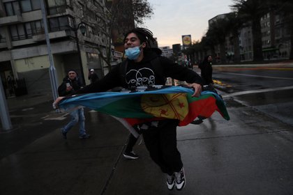 Manifestantes en Santiago 