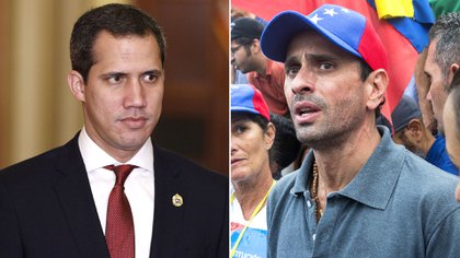 El presidente encargado de Venezuela, Juan Guaidó y el ex candidato presidencial Henrique Capriles 