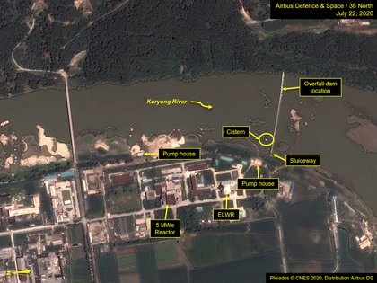 El análisis de las imágenes satelitales revela parte de la actividad nuclear norcoreana (Reuters/38 North)