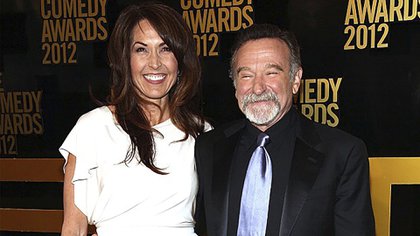 Robin Williams con su esposa Susan Schneider, con quien estaba casado desde 2011