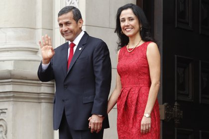El ex presidente peruano Ollanta Humala y su mujer Nadine Heredia (ENRIQUE CASTRO-MENDIVIL / REU)