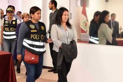 Keiko Fujimori detenida el 10 de octubre de 2018 en Lima (EFE/Cortesía departamento de prensa del Poder Judicial)