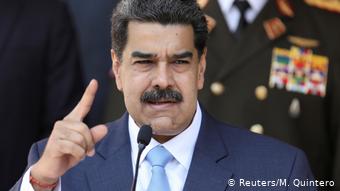 Venezuela's Präsident Maduro bei einer Pressekonferenz im Miraflores Palace in Caracas (Reuters/M. Quintero)