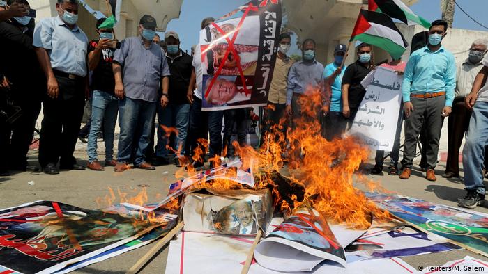 Gaza Stadt | Protest gegen Abkommen in Washington (Reuters/M. Salem)