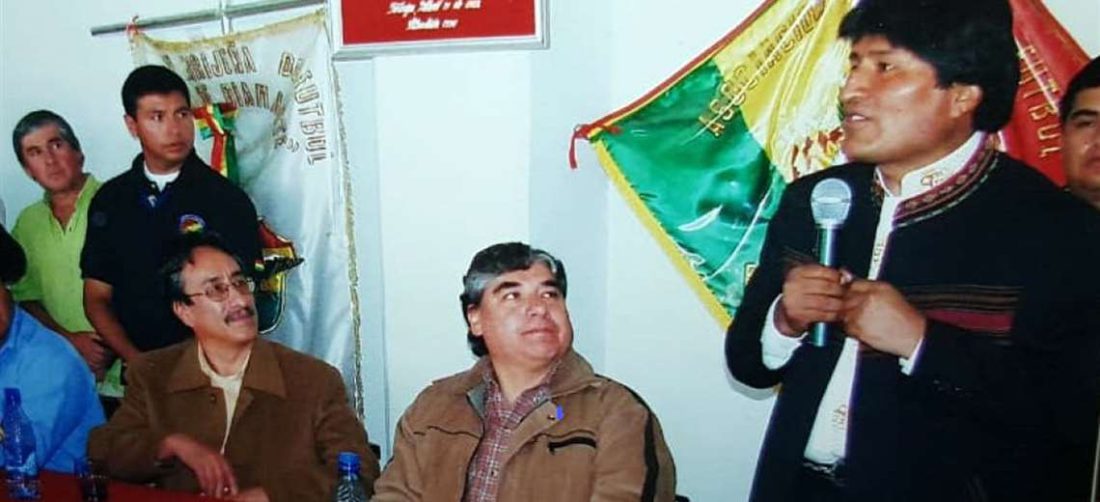 Morales y a su lado Cortez (Pdte. de la ATF), en 2008, cuando se hizo entrega del 