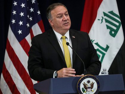 Mike Pompeo conversó con el presidente iraquí Barham Salih y deslizó la posibilidad de cerrar la embajada de Estados Unidos en Bagdad (REUTERS/Leah Millis)