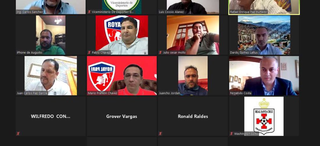 La reunión virtual del Viceministro de Deportes con los clubes fue este lunes. Foto: VD