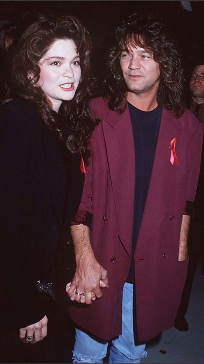 Van Halen junto a Valerie Bertinelli en 1994. Estuvieron casados durante 16 años hasta el 2007, cuando se divorciaron. Foto: Mandatory Credit: Kip Rano/Shutterstock