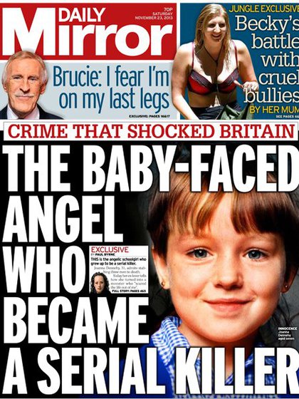 La niña con cara de ángel que se convirtió en una asesina serial fue tapa de todos los medios en el Reino Unido