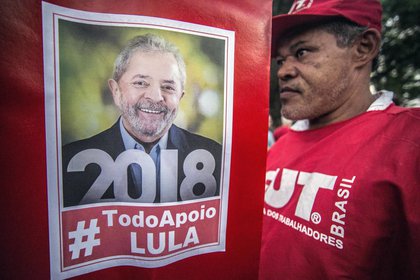 Una manifestación en Sao Paulo en apoyo del ex presidente de Brasil, Lula da Silva (CRIS FAGA / ZUMA PRESS)