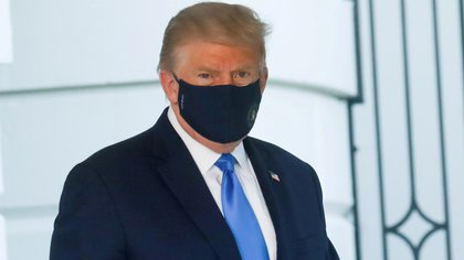 El presidente de Estados Unidos, Donald Trump con una máscara facial. REUTERS/Leah Millis/File Photo/File Photo