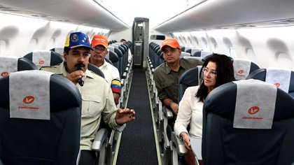 Evo Morales viajó a Venezuela en un avión chavista sancionado por EEUU