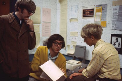 Bill Gates y Paul Allen dieron juntos sus primeros pasos en informática en la escuela. (Microsoft)