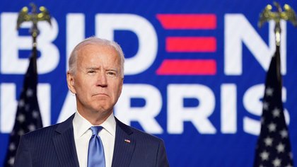 Joe Biden habla sobre los resultados de las elecciones en Wilmington, Delaware, el 6 de noviembre de 2020 (REUTERS/Kevin Lamarque)