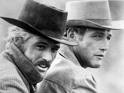 Robert Redford y Paul Newmanen "Butch Cassidy and The Sundance Kid", en 1969 (Crédito: Shutterstock)