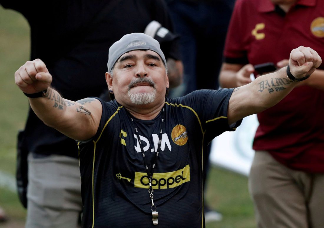 Maradona, en una imagen de septiembre de 2018 en Culiacán.