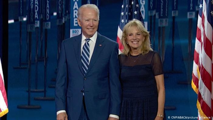 El presidente electo de EE. UU., Joe Biden, y la nueva primera dama, Jill Biden.