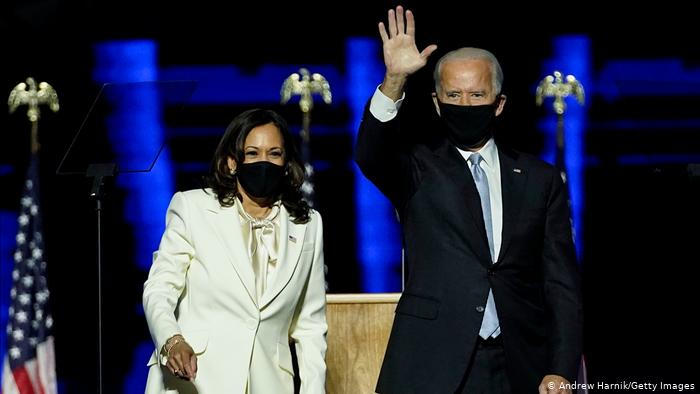 El presidente electo de EE. UU., Joe Biden, y la vicepresidenta electa, Kamala Harris.