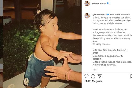 La publicación de Gianinna Maradona