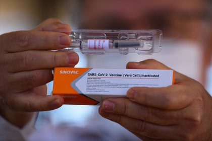Una dosis de la vacuna de Sinovac contra el coronavirus en el Hospital Universitario de Brasilia. EFE/ Andre Borges/ Archivo 