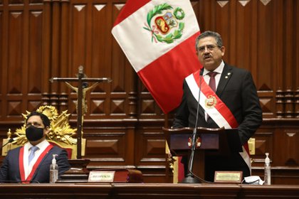 Manuel Merino tomó posesión como presidente de Perú AGENCIA ANDINA 
