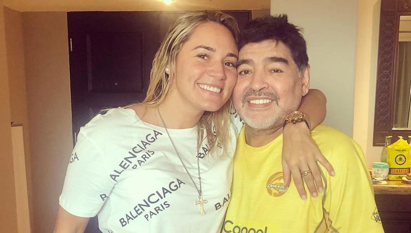 Rocío Oliva y Diego Armando Maradona.