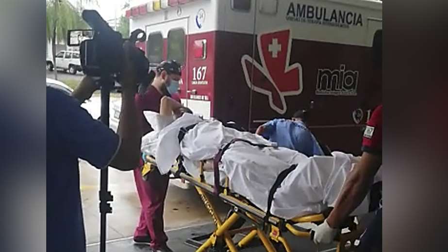 La persona que resultó herida fue trasladada a un centro de salud