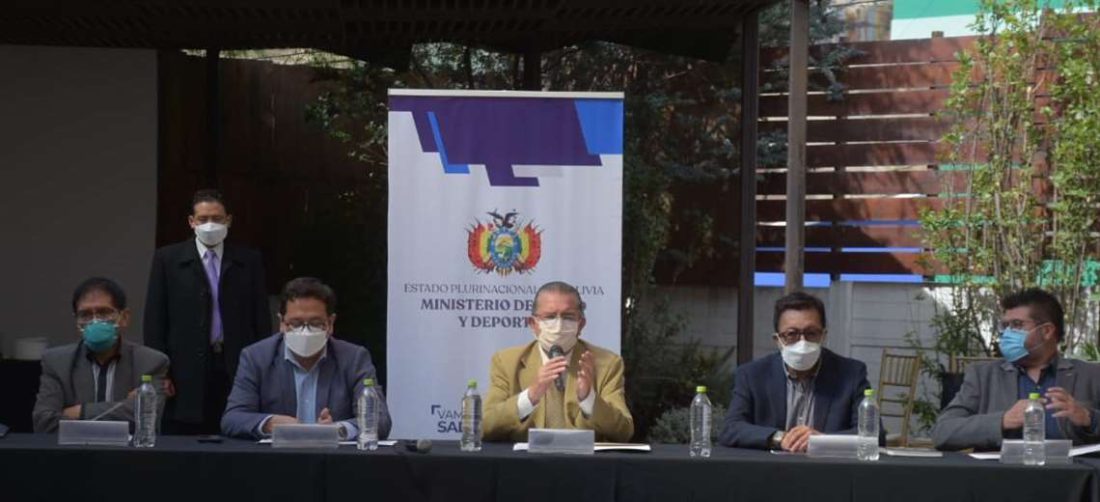 La reunión de los directores de Sedes con el Gobierno en La Paz (Foto: APG noticias) 